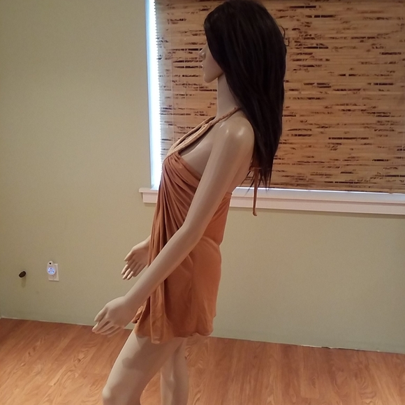 Sky Beaded Collar Halter Top L - Picture 4 of 7